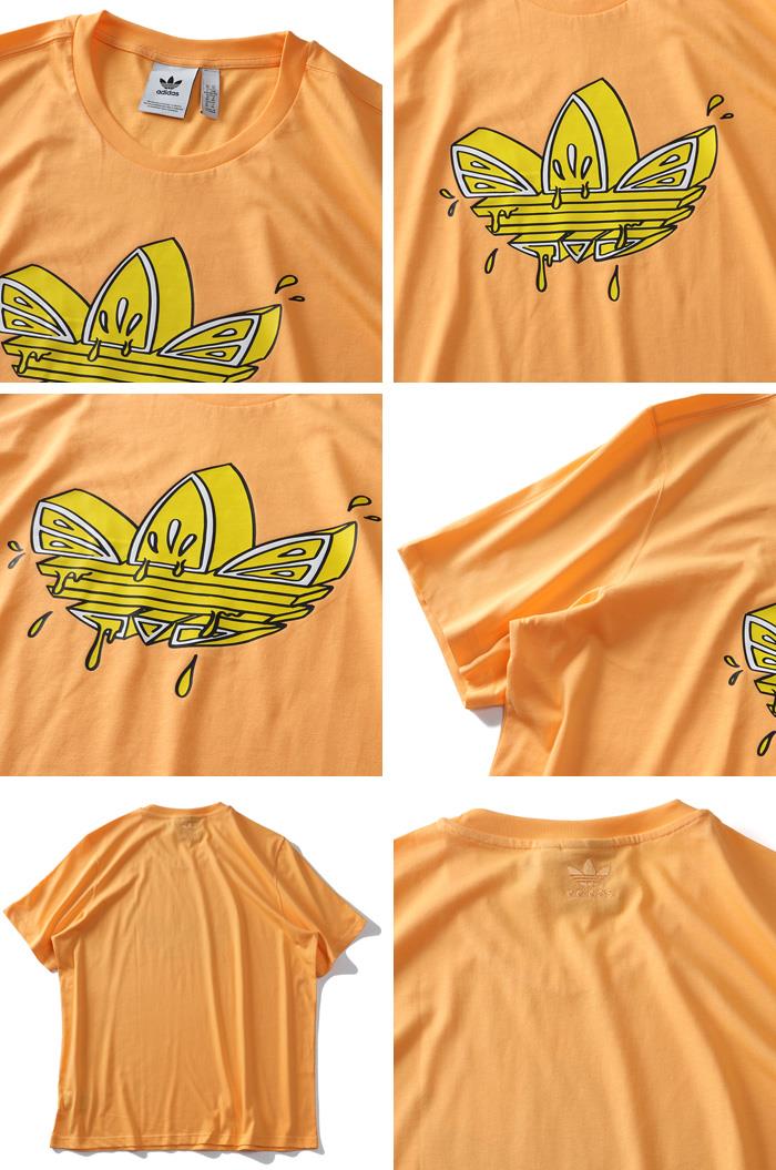 大きいサイズ メンズ ADIDAS アディダス プリント 半袖 Tシャツ LEMON TEE USA直輸入 gn3129