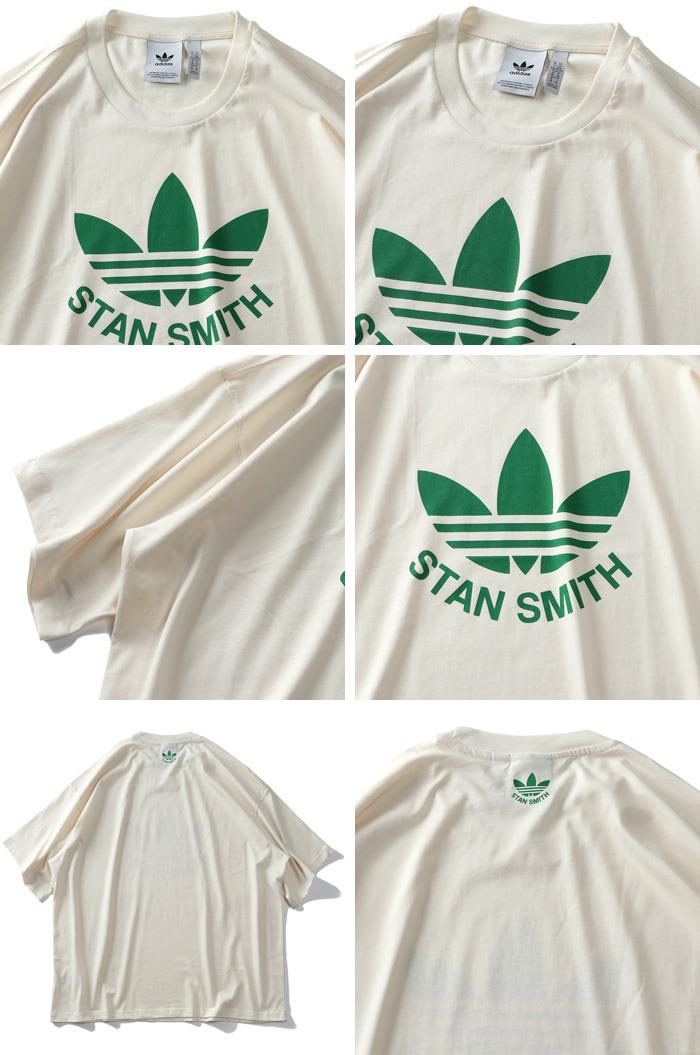 大きいサイズ メンズ ADIDAS アディダス スタンスミス トレフォイルロゴ 半袖 Tシャツ TREFOIL STAN SMITH TEE USA直輸入 gq8874