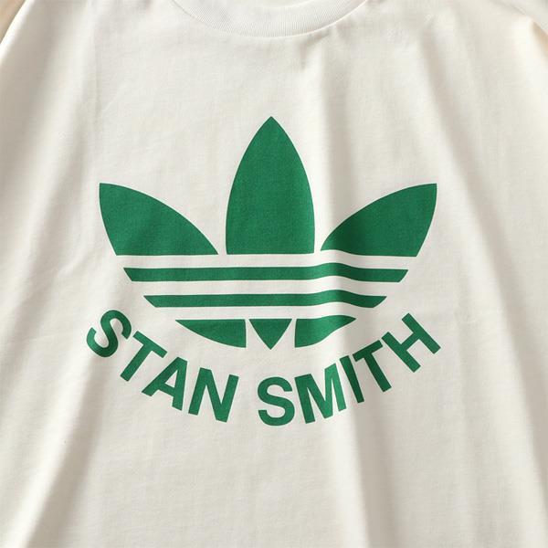 大きいサイズ メンズ ADIDAS アディダス スタンスミス トレフォイルロゴ 半袖 Tシャツ TREFOIL STAN SMITH TEE USA直輸入 gq8874