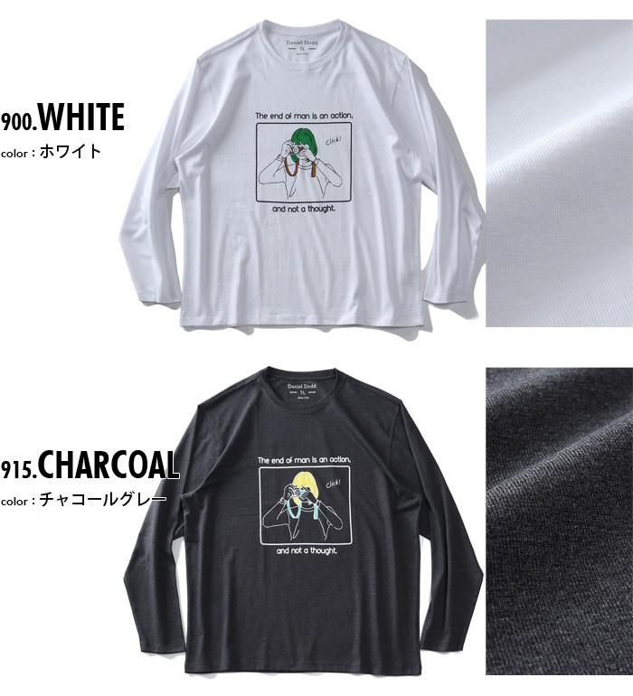 大きいサイズ メンズ DANIEL DODD プリント ロング Tシャツ CLICK! azt-210402