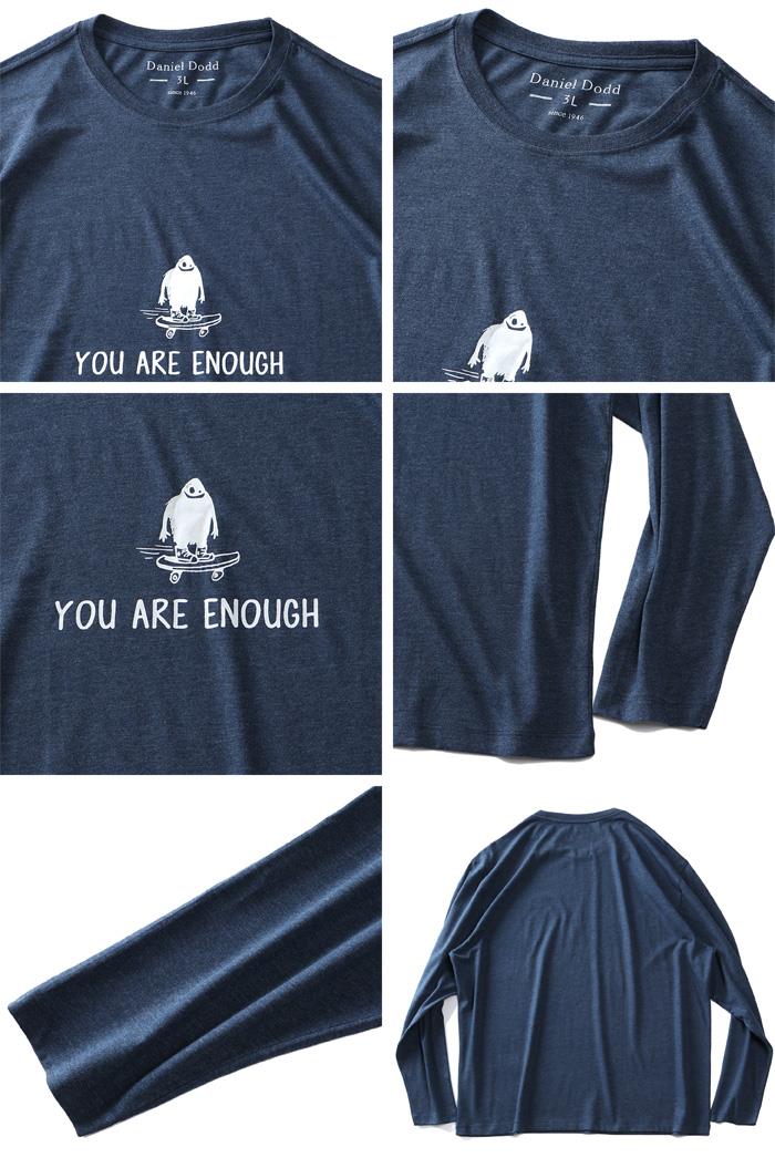 大きいサイズ メンズ DANIEL DODD プリント ロング Tシャツ YOU ARE ENOUGH azt-210404