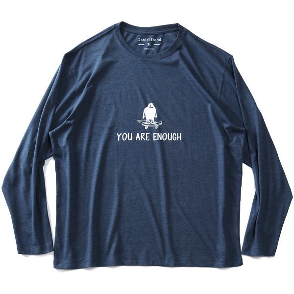 大きいサイズ メンズ DANIEL DODD プリント ロング Tシャツ YOU ARE ENOUGH azt-210404