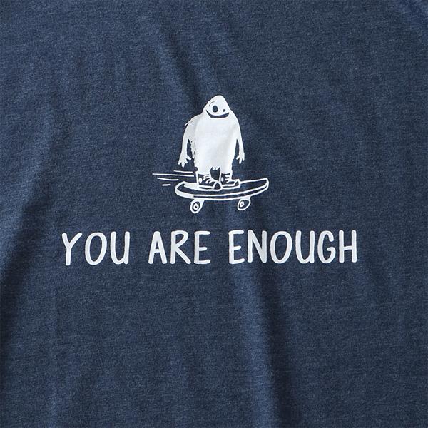 大きいサイズ メンズ DANIEL DODD プリント ロング Tシャツ YOU ARE ENOUGH azt-210404