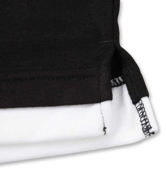 大きいサイズ メンズ BEAUMERE T/Cダンボール フェイクレイヤード 長袖 Tシャツ ブラック × ホワイト 1258-1350-2 3L 4L 5L 6L