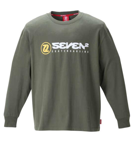 大きいサイズ メンズ SEVEN2 長袖 Tシャツ カーキ 1268-1300-1 3L 4L 5L 6L