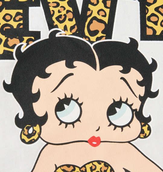 大きいサイズ メンズ BETTY BOOP 天竺プリント 長袖 Tシャツ オフホワイト 1278-1325-1 3L 4L 5L 6L