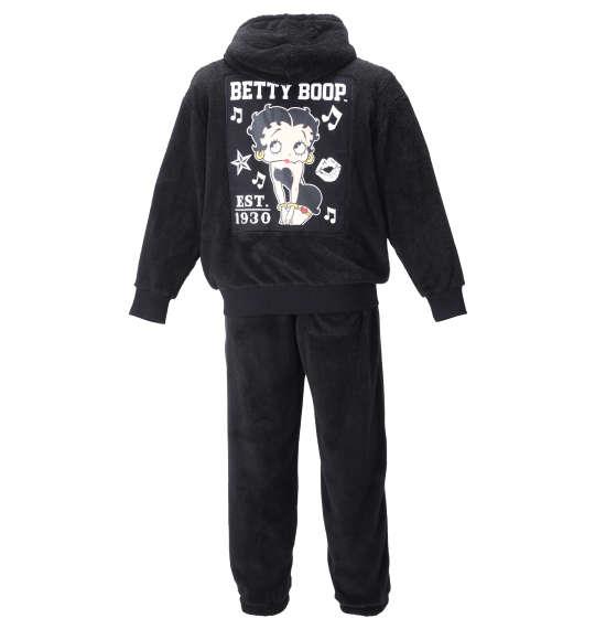 大きいサイズ メンズ BETTY BOOP ボア フルジップ パーカー セット ブラック 1278-1327-1 3L 4L 5L 6L