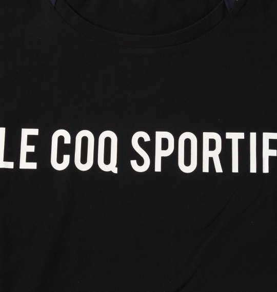 大きいサイズ メンズ LE COQ SPORTIF ドライテック 長袖 Tシャツ ブラック 1278-1330-2 2L 3L 4L 5L 6L