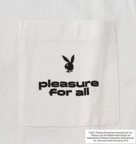 大きいサイズ メンズ PLAYBOY 天竺プリント 長袖 Tシャツ オフホワイト 1278-1335-1 3L 4L 5L 6L