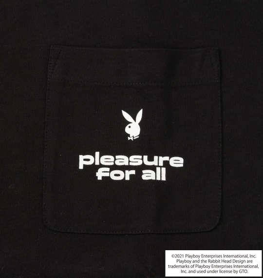 大きいサイズ メンズ PLAYBOY 天竺プリント 長袖 Tシャツ ブラック 1278-1335-2 3L 4L 5L 6L