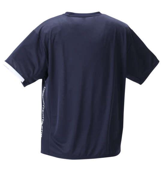 大きいサイズ メンズ DESCENTE ドライリバースメッシュ 半袖 Tシャツ ネイビー 1278-1340-1 2L 3L 4L 5L 6L