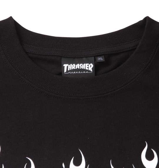 大きいサイズ メンズ THRASHER 長袖 Tシャツ ブラック 1278-1650-2 3L 4L 5L 6L 8L