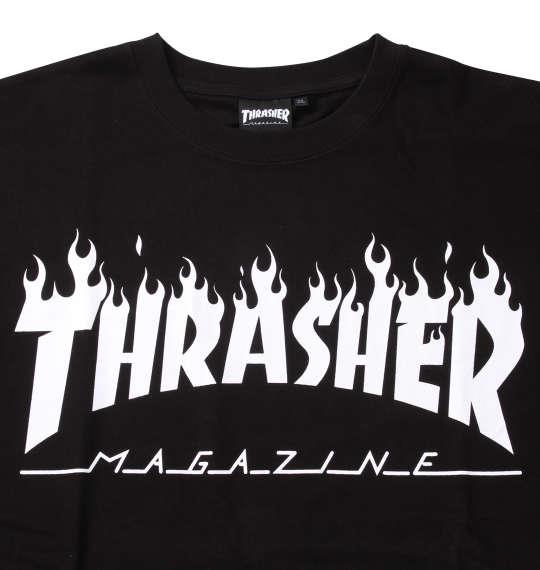 大きいサイズ メンズ THRASHER 長袖 Tシャツ ブラック 1278-1650-2 3L 4L 5L 6L 8L