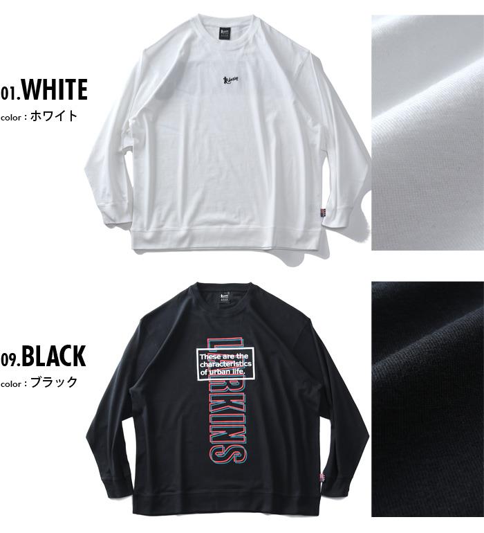 大きいサイズ メンズ LARKiNS ラーキンス プリント ロング Tシャツ l1065-564