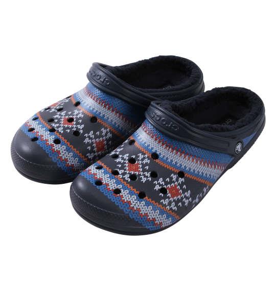 大きいサイズ メンズ crocs サンダル CLASSIC PRINTED LINED CLOG ネイビー 1240-1366-1 M12 M13