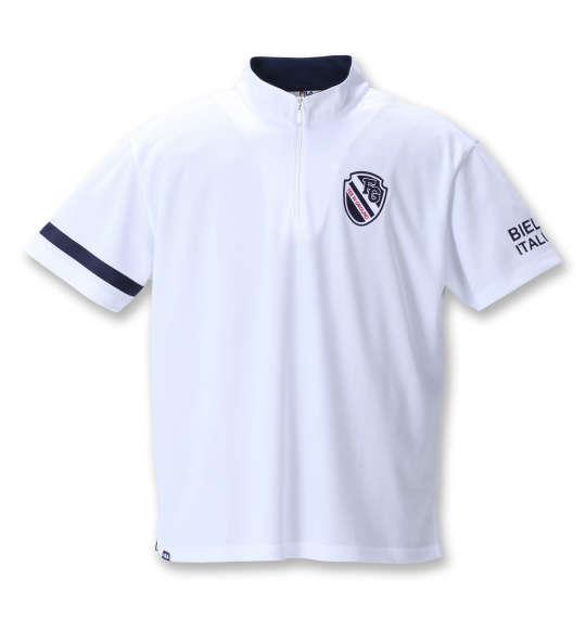 大きいサイズ メンズ FILA GOLF ハーフジップ 半袖 シャツ + インナー セット ホワイト × ネイビー 1278-1310-1 3L 4L 5L 6L