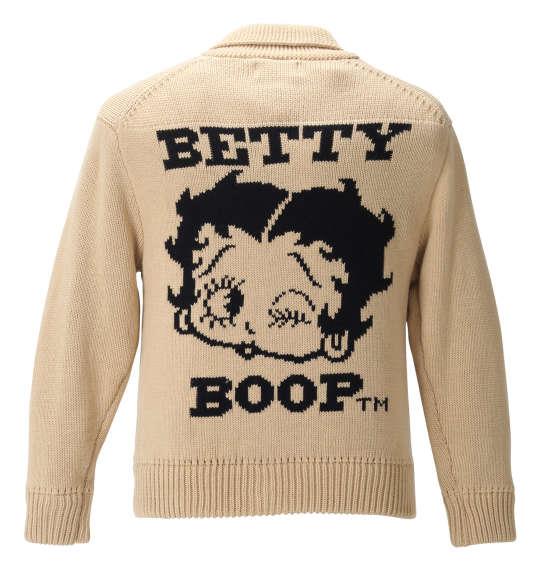 大きいサイズ メンズ BETTY BOOP 3G ジャガード カウチン ニット ジャケット ベージュ 1278-1326-1 3L 4L 5L 6L