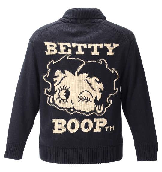 大きいサイズ メンズ BETTY BOOP 3G ジャガード カウチン ニット ジャケット ブラック 1278-1326-2 3L 4L 5L 6L