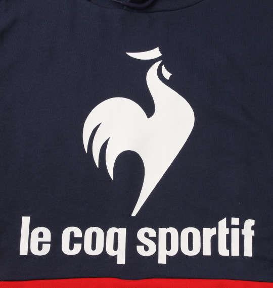 大きいサイズ メンズ LE COQ SPORTIF 裏起毛 スウェット プル パーカー ネイビー 1278-1331-1 2L 3L 4L 5L 6L