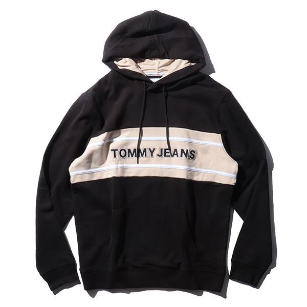 【WEB限定価格】【2021bar】大きいサイズ メンズ TOMMY JEANS トミージーンズ ボーダー柄 プルオーバー パーカー USA直輸入 dm0dm09651