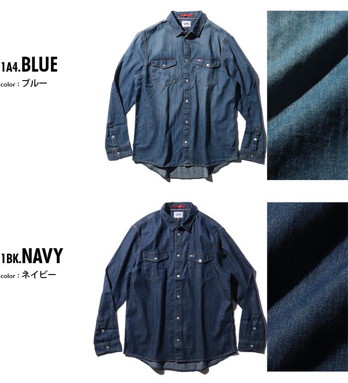 【WEB限定価格】【2021bar】大きいサイズ メンズ TOMMY JEANS トミージーンズ ウエスタン デニム シャツ USA直輸入 dm0dm09680