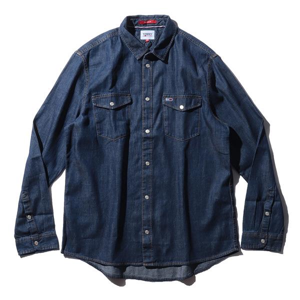 【WEB限定価格】【2021bar】大きいサイズ メンズ TOMMY JEANS トミージーンズ ウエスタン デニム シャツ USA直輸入 dm0dm09680