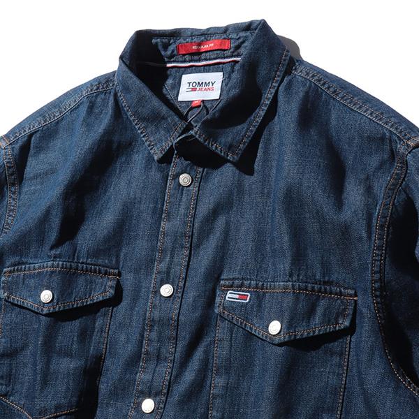 【WEB限定価格】【2021bar】大きいサイズ メンズ TOMMY JEANS トミージーンズ ウエスタン デニム シャツ USA直輸入 dm0dm09680