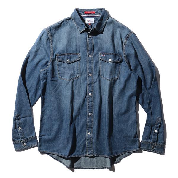 【WEB限定価格】【2021bar】大きいサイズ メンズ TOMMY JEANS トミージーンズ ウエスタン デニム シャツ USA直輸入 dm0dm09680