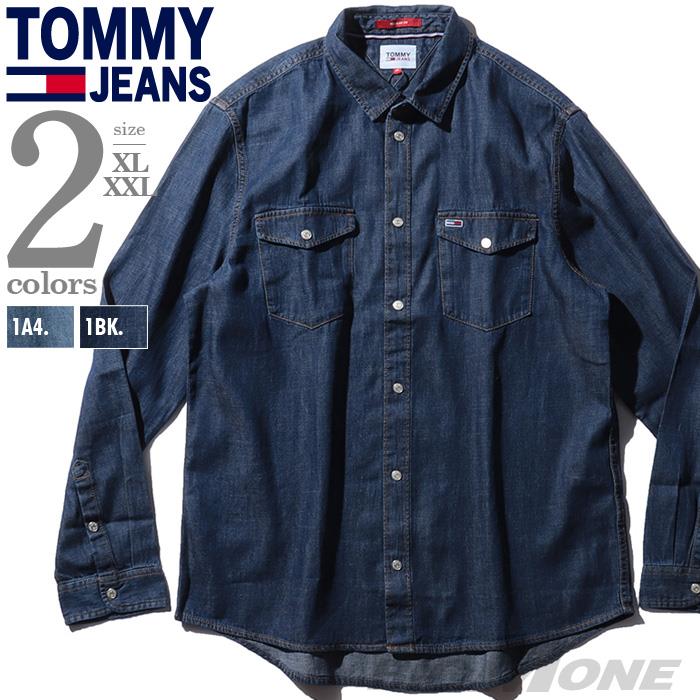 【WEB限定価格】【2021bar】大きいサイズ メンズ TOMMY JEANS トミージーンズ ウエスタン デニム シャツ USA直輸入 dm0dm09680