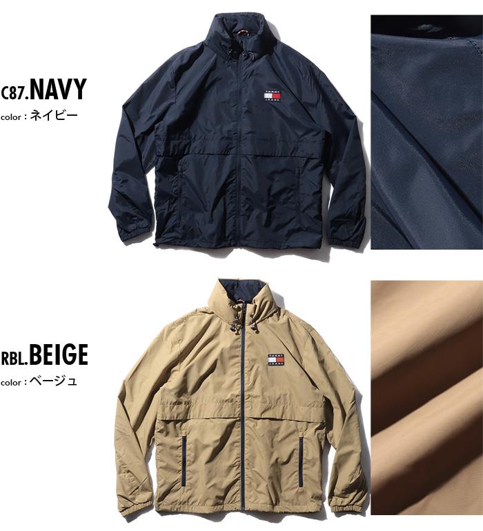 【WEB限定価格】【2021bar】大きいサイズ メンズ TOMMY JEANS トミージーンズ フルジップ ナイロン ジャケット USA直輸入 dm0dm10963