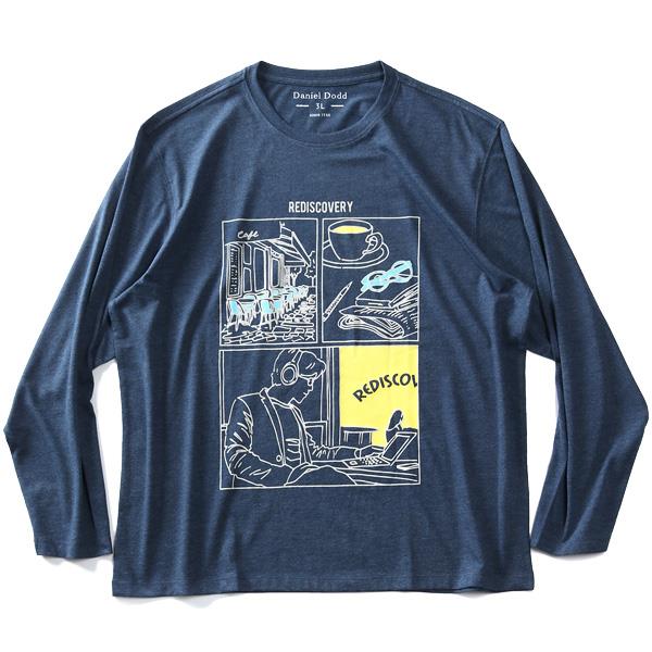 大きいサイズ メンズ DANIEL DODD プリント ロング Tシャツ REDISCOVERY azt-210407