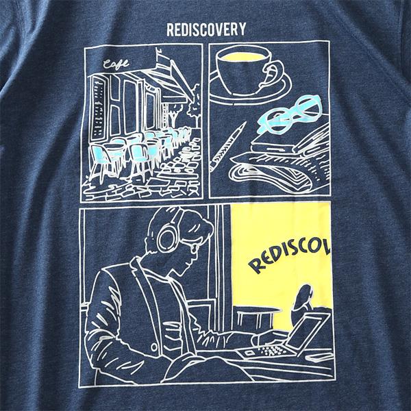 大きいサイズ メンズ DANIEL DODD プリント ロング Tシャツ REDISCOVERY azt-210407