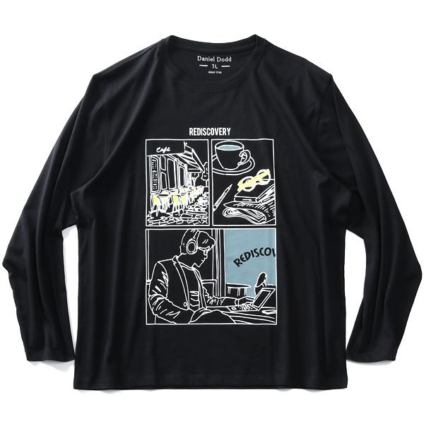 大きいサイズ メンズ DANIEL DODD プリント ロング Tシャツ REDISCOVERY azt-210407