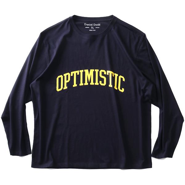 大きいサイズ メンズ DANIEL DODD プリント ロング Tシャツ OPTIMISTC azt-210409