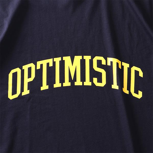 大きいサイズ メンズ DANIEL DODD プリント ロング Tシャツ OPTIMISTC azt-210409