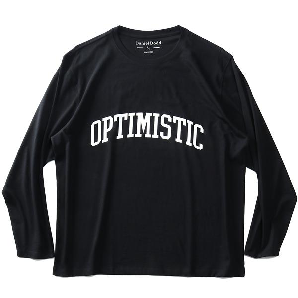 大きいサイズ メンズ DANIEL DODD プリント ロング Tシャツ OPTIMISTC azt-210409