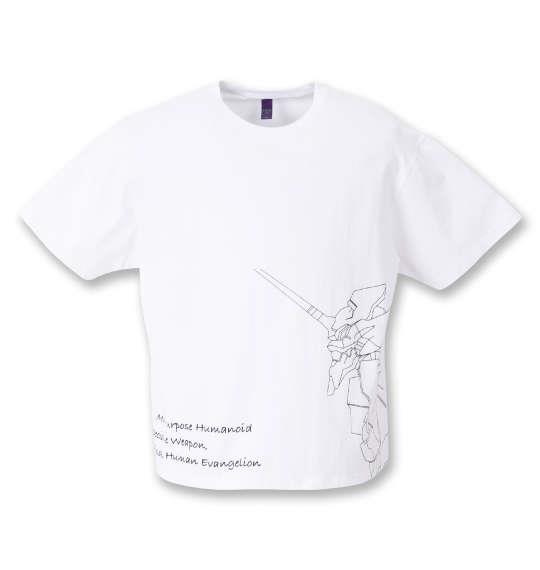 大きいサイズ メンズ F.P.O × EVANGELION 半袖 Tシャツ ホワイト 1278-1575-1 3L 4L 5L 6L 8L