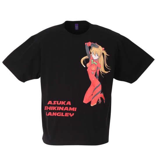 大きいサイズ メンズ F.P.O × EVANGELION 半袖 Tシャツ ブラック 1278-1576-2 3L 4L 5L 6L 8L