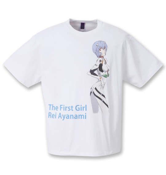 大きいサイズ メンズ F.P.O × EVANGELION 半袖 Tシャツ ホワイト 1278-1577-1 3L 4L 5L 6L 8L