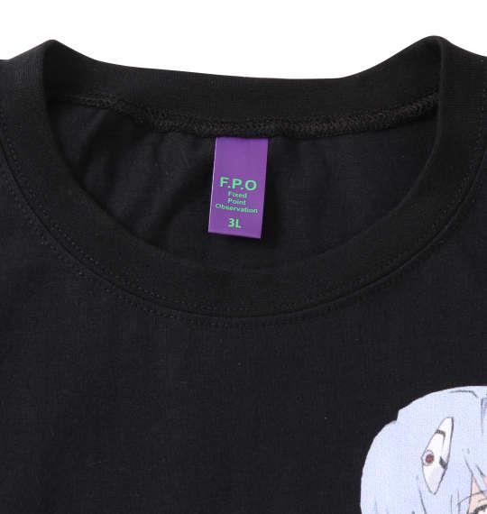 大きいサイズ メンズ F.P.O × EVANGELION 半袖 Tシャツ ブラック 1278-1577-2 3L 4L 5L 6L 8L