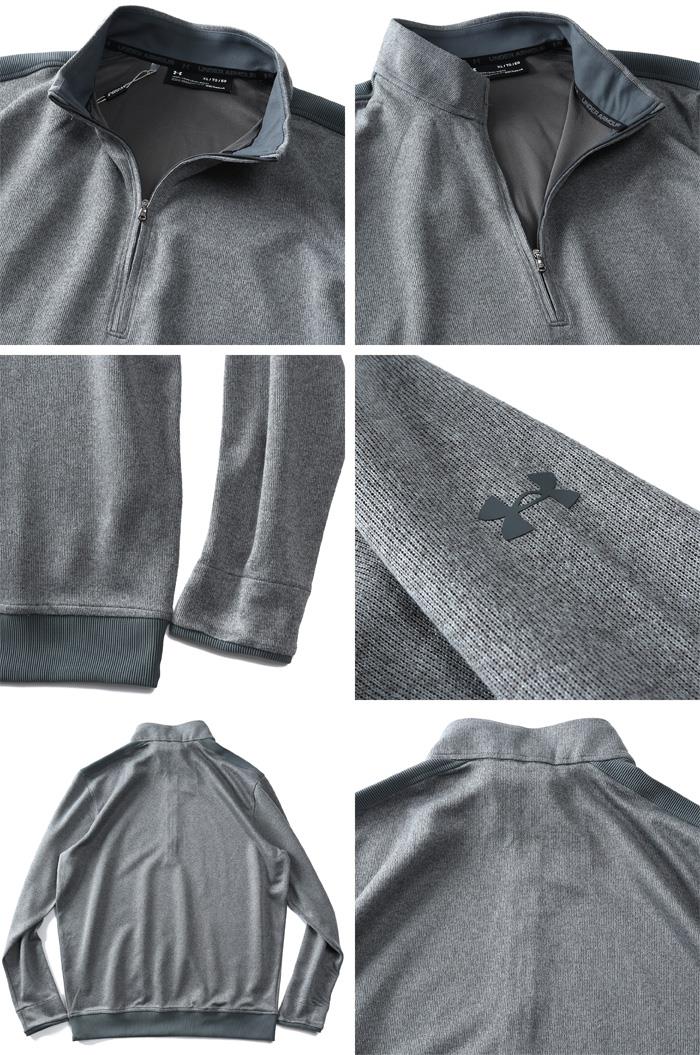 【WEB限定価格】【2021bar】大きいサイズ メンズ UNDER ARMOUR アンダーアーマー ハーフジップ 長袖 ゴルフ Tシャツ USA直輸入 um12979