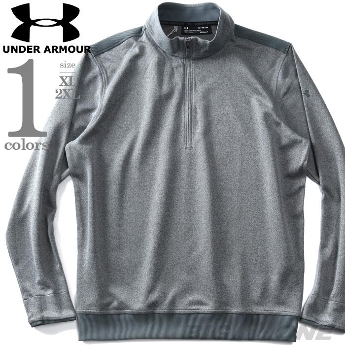 【WEB限定価格】【2021bar】大きいサイズ メンズ UNDER ARMOUR アンダーアーマー ハーフジップ 長袖 ゴルフ Tシャツ USA直輸入 um12979