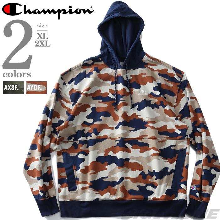 CHAMPION 迷彩柄 カモフラ プルオーバーパーカー サイズXL