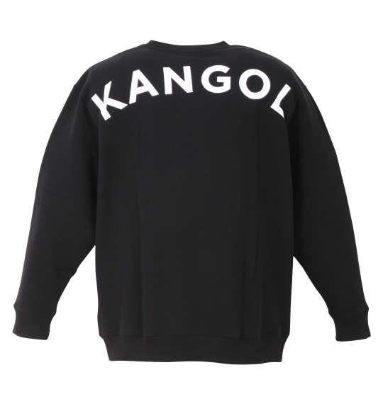 大きいサイズ メンズ KANGOL 裏起毛 クルー トレーナー ブラック 1278-1601-2 2L 3L 4L 5L 6L 8L