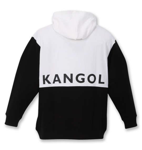 大きいサイズ メンズ KANGOL 裏毛 バイカラー プル パーカー オフホワイト 1278-1603-1 2L 3L 4L 5L 6L 8L