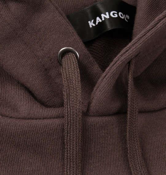 大きいサイズ メンズ KANGOL 裏毛 バイカラー プル パーカー ブラウン 1278-1603-2 2L 3L 4L 5L 6L 8L