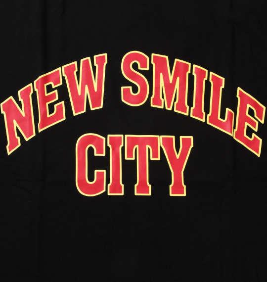 大きいサイズ メンズ UP!SMILE クレイジー切替 長袖 Tシャツ ブラック 1278-1625-2 3L 4L 5L 6L