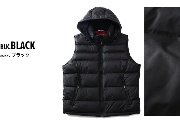 大きいサイズ メンズ TOMMY HILFIGER トミーヒルフィガー 中綿 ベスト アウター ジャケット フード付き HOODY PUFFER VEST USA直輸入 150an614