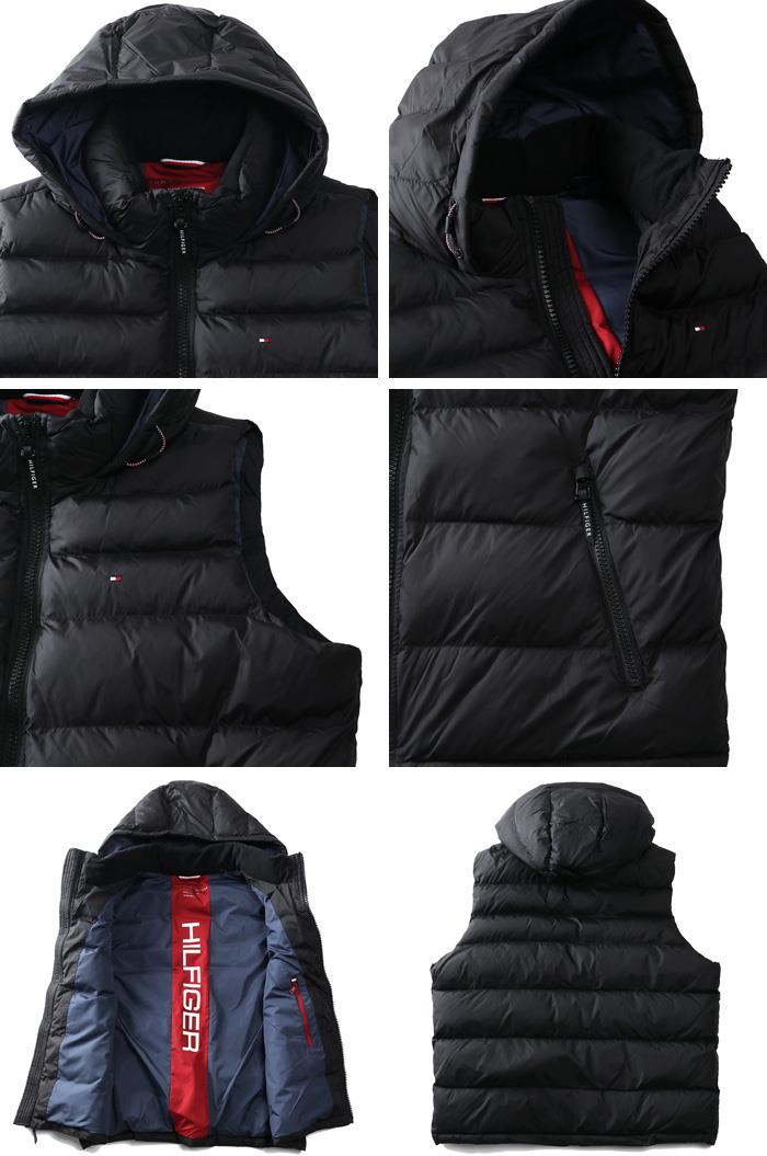 大きいサイズ メンズ TOMMY HILFIGER トミーヒルフィガー 中綿 ベスト アウター ジャケット フード付き HOODY PUFFER VEST USA直輸入 150an614