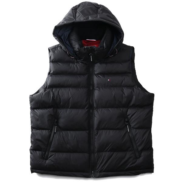 大きいサイズ メンズ TOMMY HILFIGER トミーヒルフィガー 中綿 ベスト アウター ジャケット フード付き HOODY PUFFER VEST USA直輸入 150an614